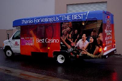 Vehicle Bus Wrap Casino Advertising